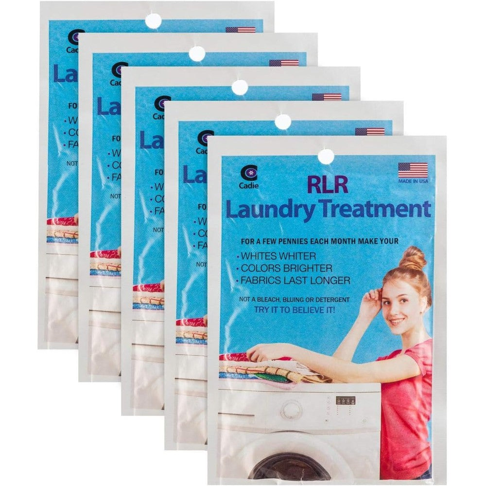 Cadie RLR Natural Laundry Detergent Powder 5 pack front view for cloth diaper stripping.