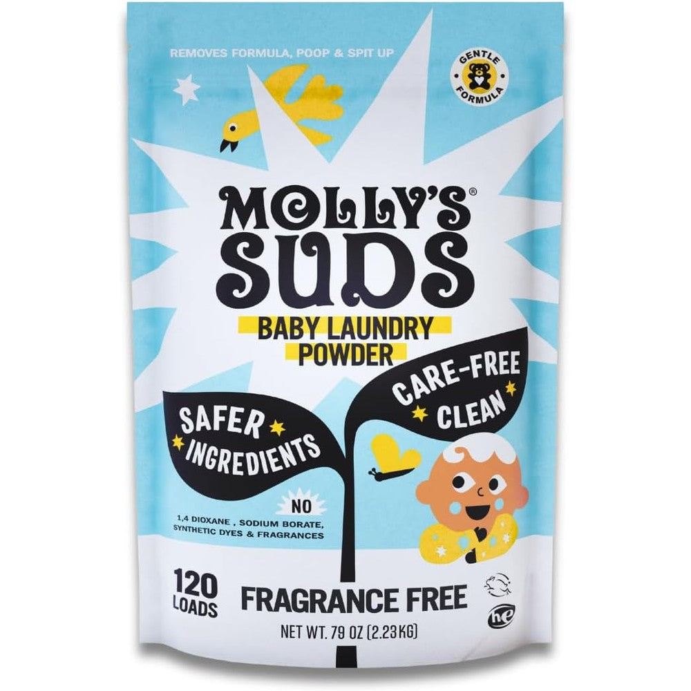 Molly's Suds Baby Laundry Detergent Powder front view authentic imported packaging