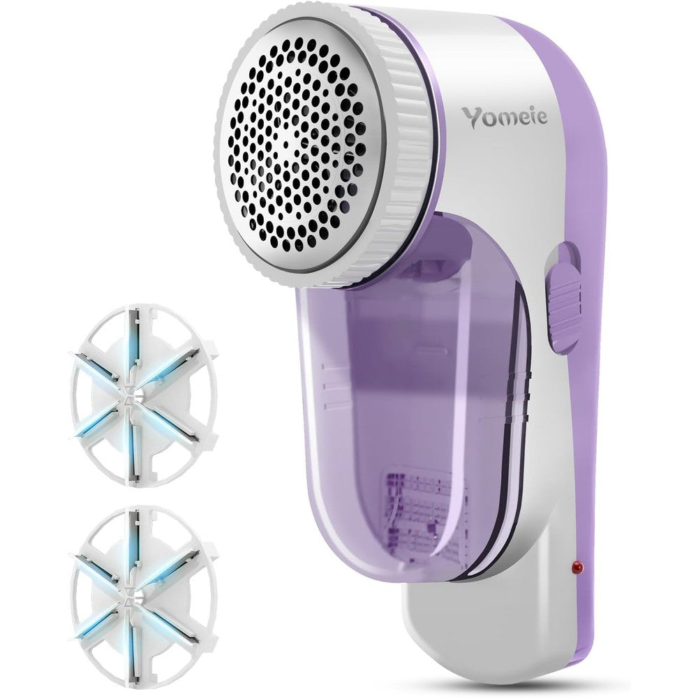 Yomeie rechargeable fabric shaver front view for lint removal.