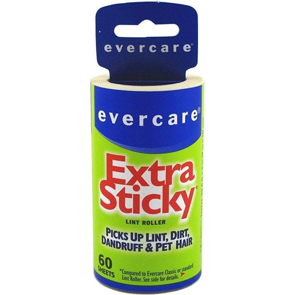 Evercare Garment Lint Roller Extreme Stick Refill front view extra sticky pet hair remover