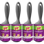 Scotch-Brite Pet Hair Pickup Extra Sticky Lint Roller 4 pack front view for pet hair removal.