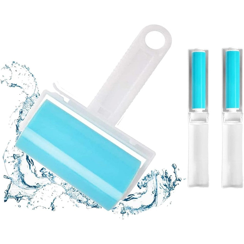 NUOBUT Sticky Lint Roller 3 Pack front view pet hair remover