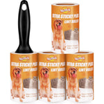 WulaWindy Lint Roller for Pet Hair 4 Pack front view for clothes cleaning.