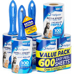 PetLovers Extra Sticky Lint Roller 6 pack front view pet hair remover