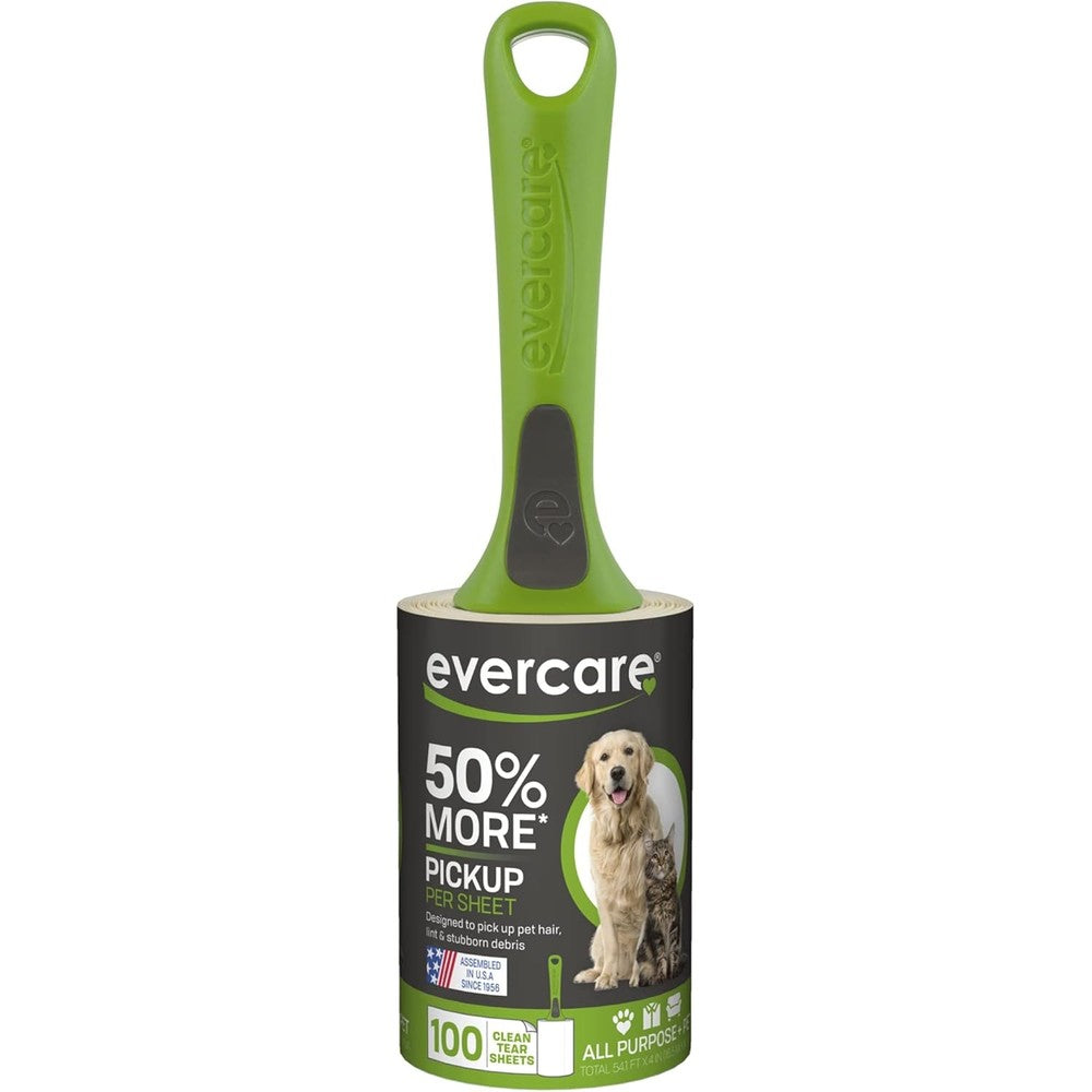 Evercare All Purpose Pet Hair Lint Roller front view with 100 sheets