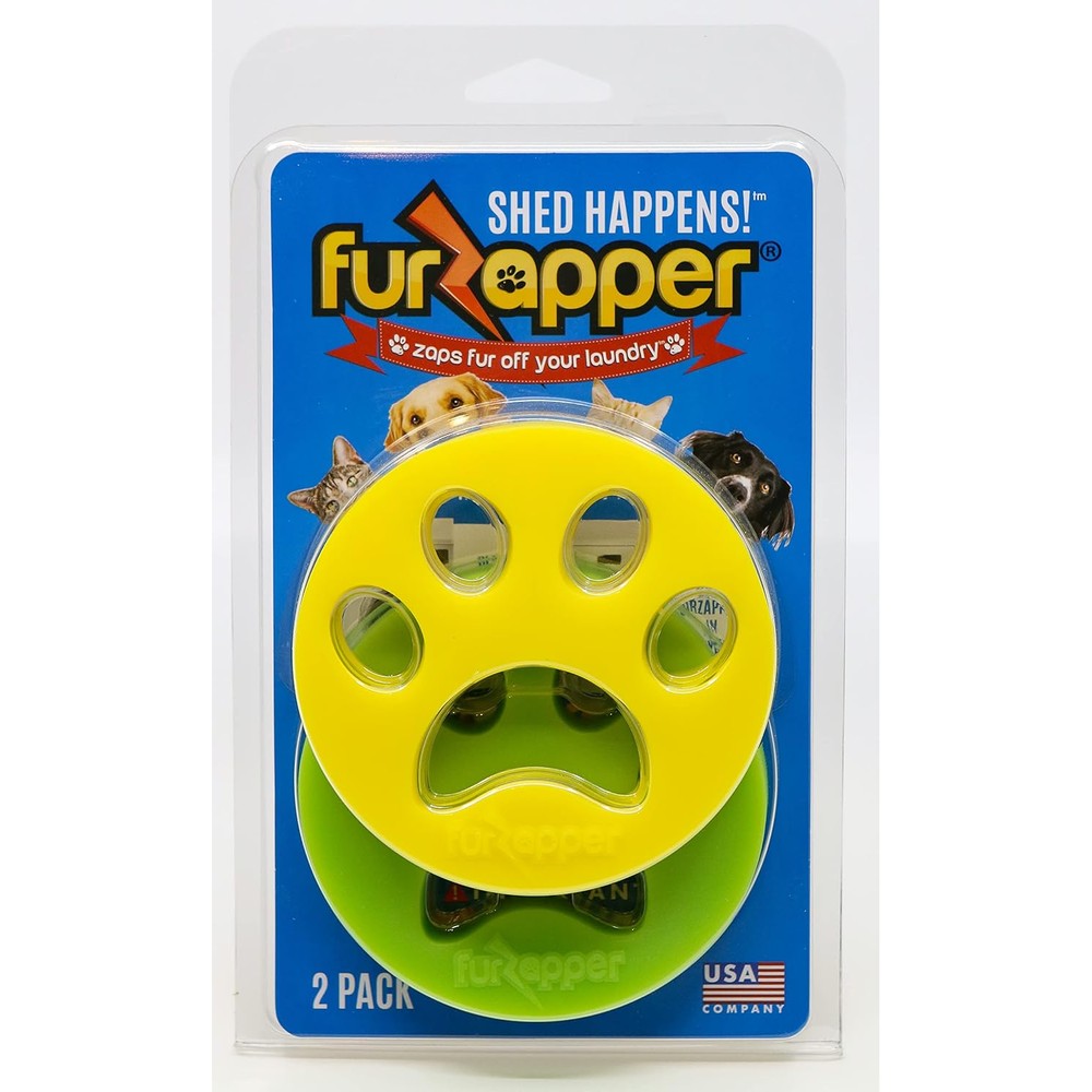 FURZAPPER pet hair remover for laundry 2 pack front view authentic import