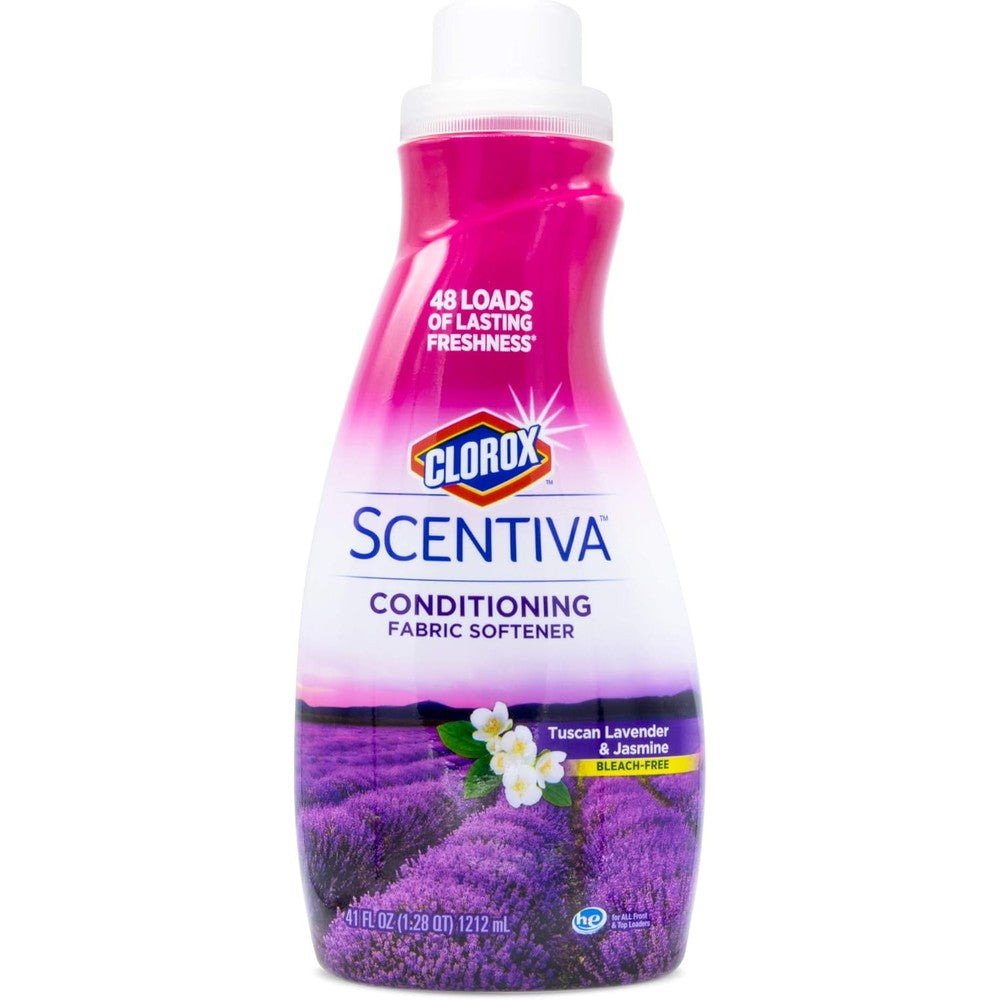 Clorox Scentiva Liquid Laundry Fabric Softener front view for fabric conditioning.