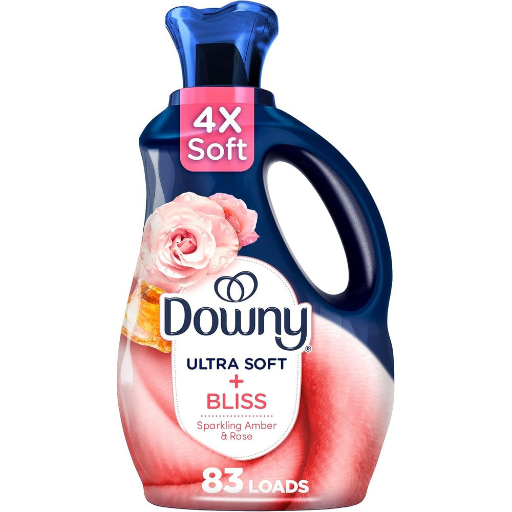 Downy Ultra Soft Bliss Fabric Softener front view for laundry care.