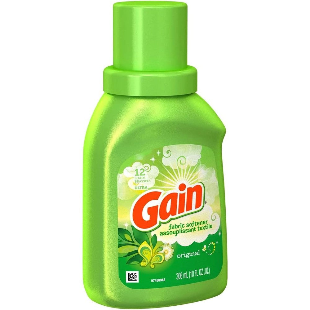 Gain Liquid Fabric Softener Original Scent 10 Fluid Ounce bottle front view authentic USA import