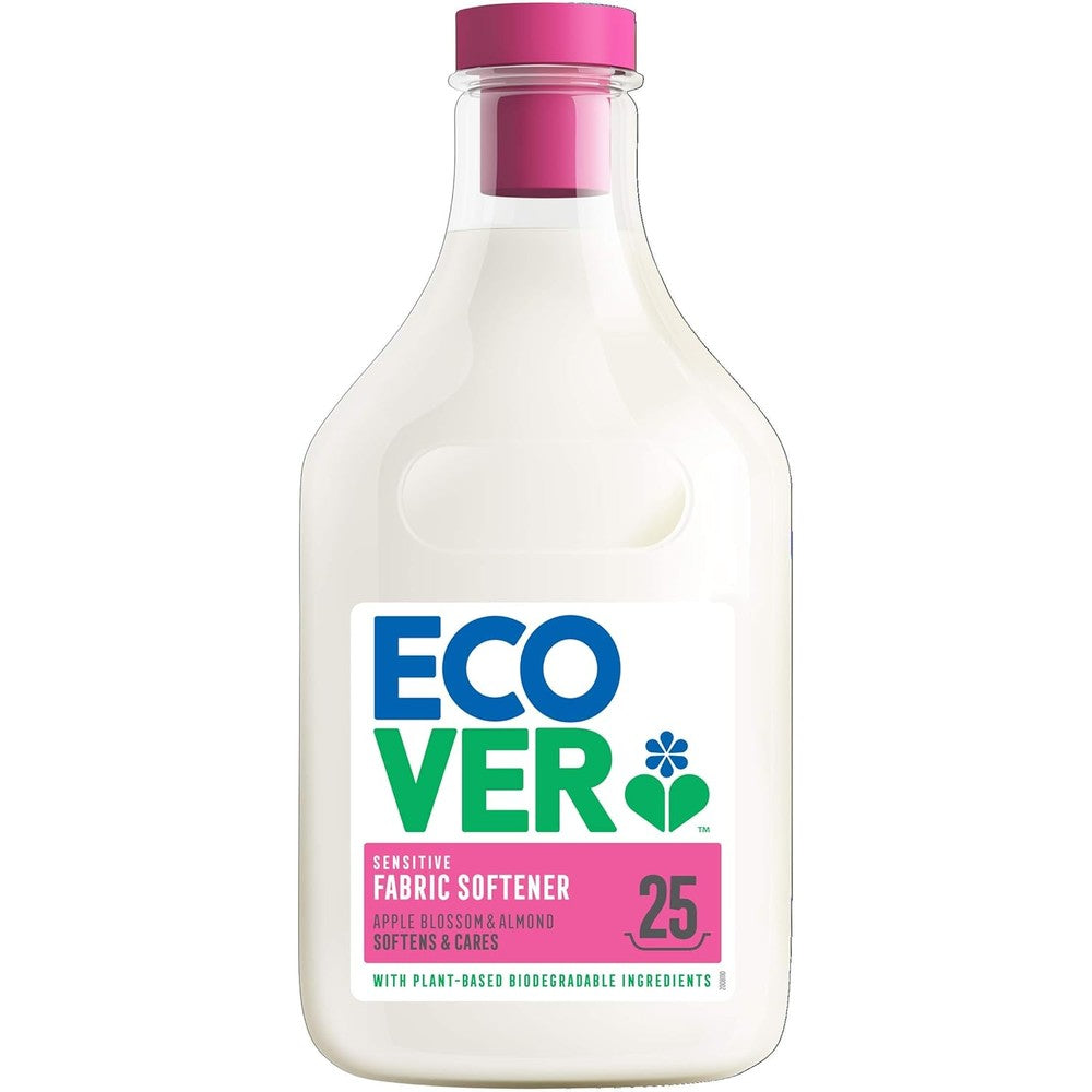 Ecover Apple Blossom and Almond Fabric Softener 750ml front view eco friendly laundry.