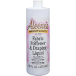 Aleene's Fabric Stiffener and Draping Liquid 16 ounce bottle front view for craft projects.