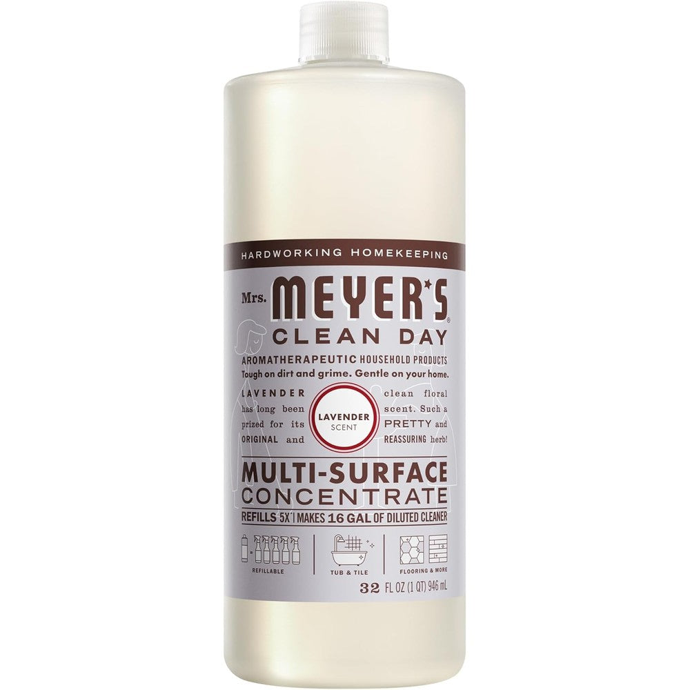 Mrs. Meyer's Clean Day Multi-Surface Concentrate Lavender front view bottle.