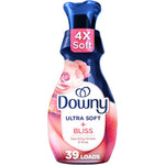 Downy Ultra Soft Bliss Sparkling Amber and Rose liquid fabric softener front bottle view