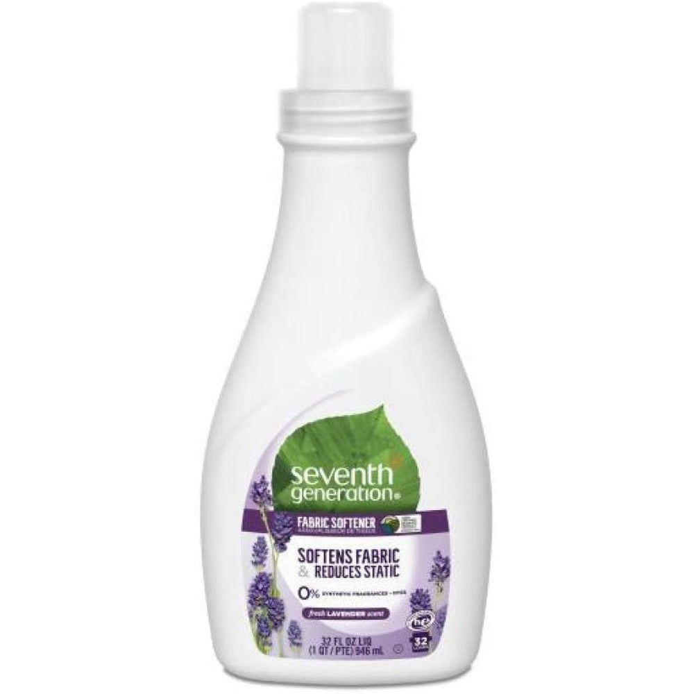 Seventh Generation Fabric Softener Lavender 32 Fluid Ounce bottle front view eco-friendly laundry care.