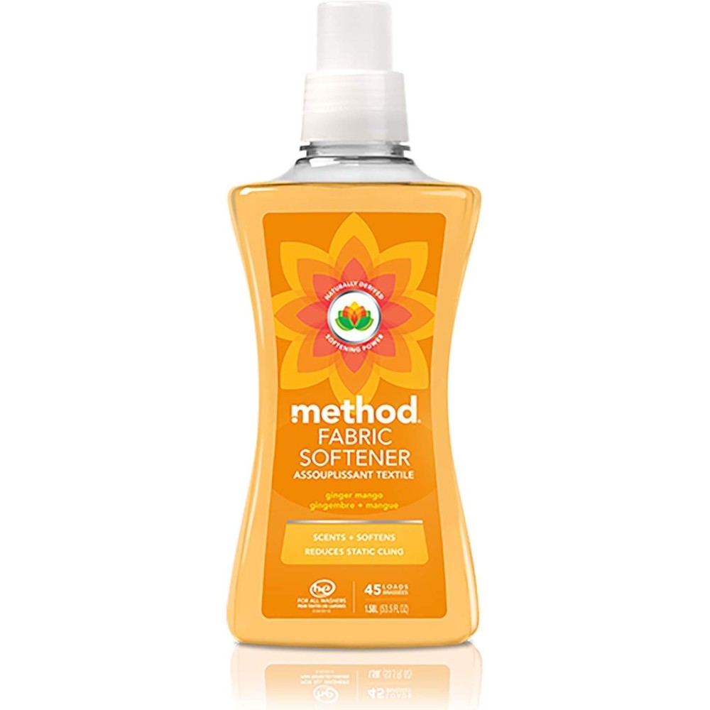 Method Ginger Mango Fabric Softener front bottle view for soft laundry
