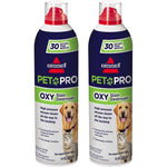Bissell 1784L Oxy Stain Remover front view of two pack pet stain destroyer.