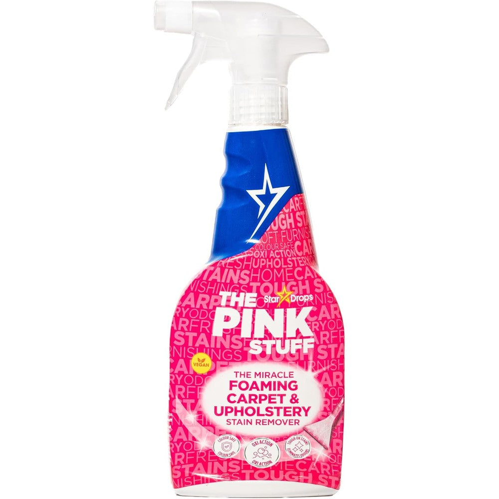 Stardrops The Pink Stuff Miracle Foaming Carpet and Upholstery Stain Remover front view bottle