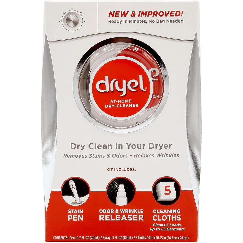 Dryel At-Home Dry Cleaner Kit front view for professional laundry care.