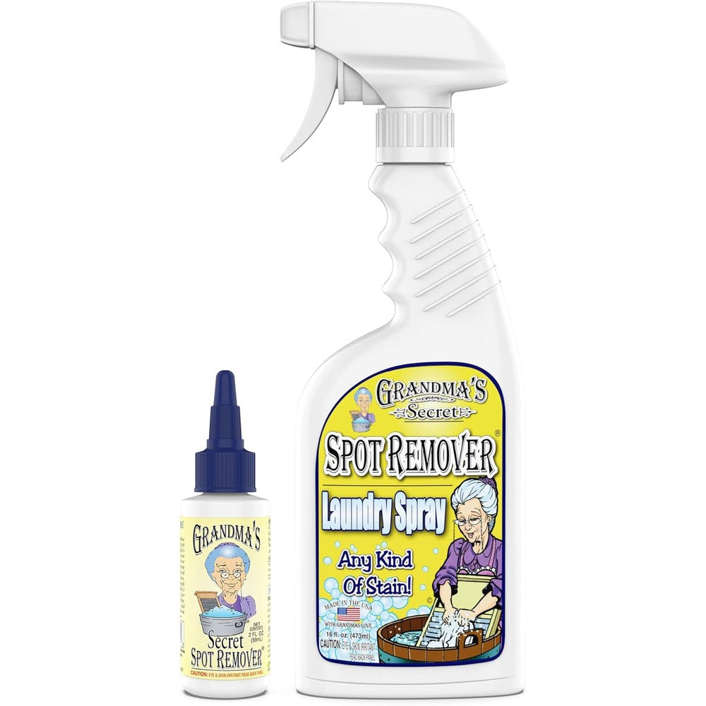 Grandma's Secret Spot Remover Laundry Spray Duo Pack front view fabric cleaner