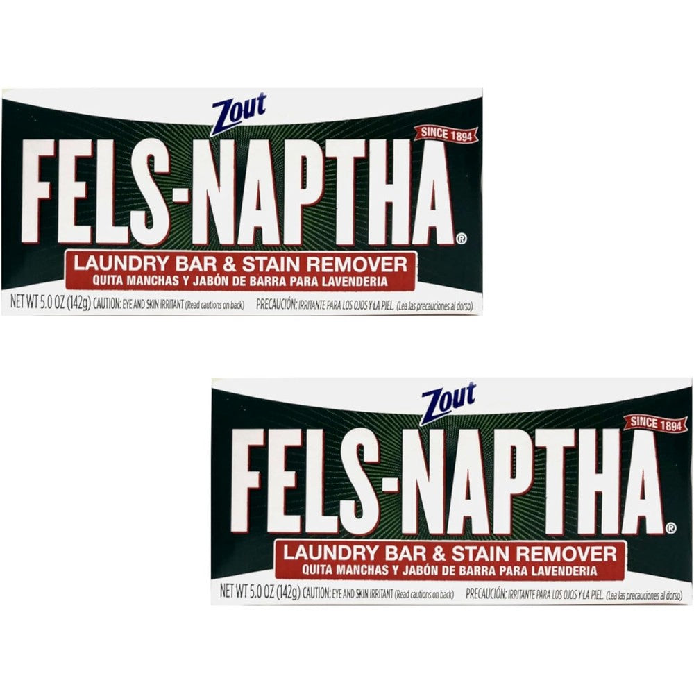 Fels Naptha Laundry Soap Bar pack of 2 front view stain remover