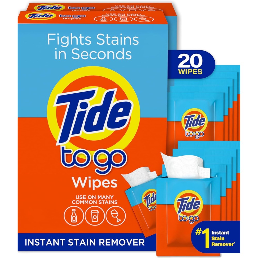 Tide To Go Instant Stain Remover Wipes front packaging view