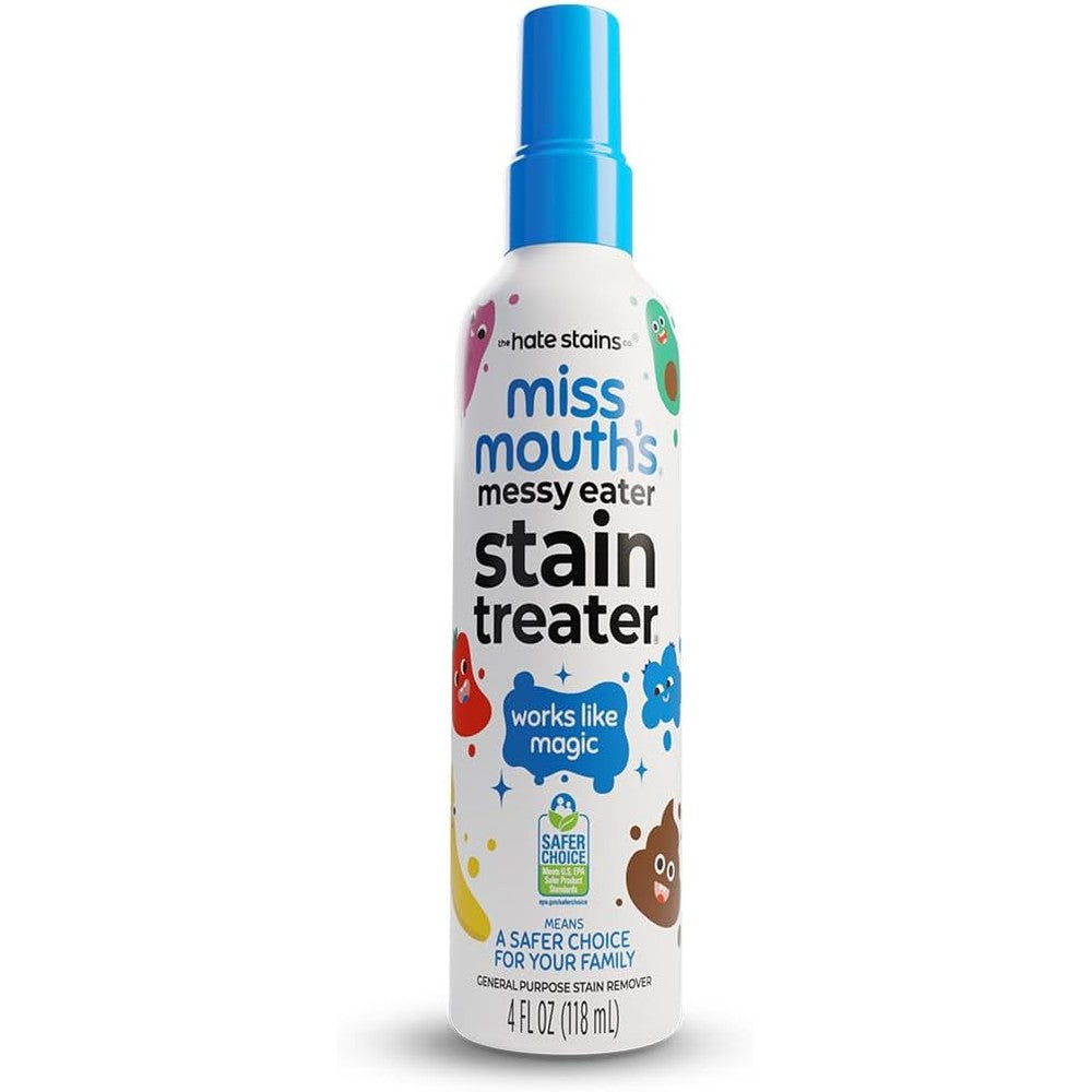 Miss Mouth's Messy Eater Stain Treater Spray 120ml front view for baby clothes