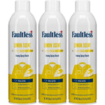 Faultless Lemon Laundry Starch three pack front view for crisp ironing.
