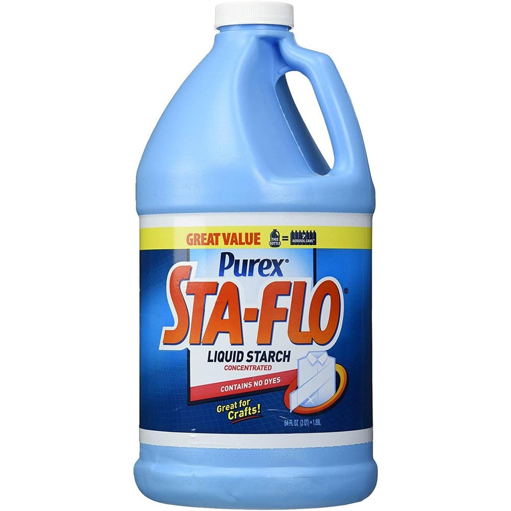 Purex Sta-Flo Concentrated Liquid Starch 64 Ounce front view laundry starch