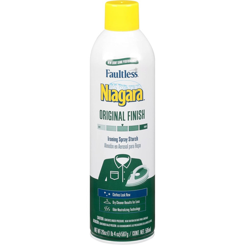 Faultless Niagara Original Finish Ironing Spray Starch front view for crisp laundry results