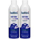 Faultless Heavy Finish Ironing Spray Starch front view two pack for crisp clothes.