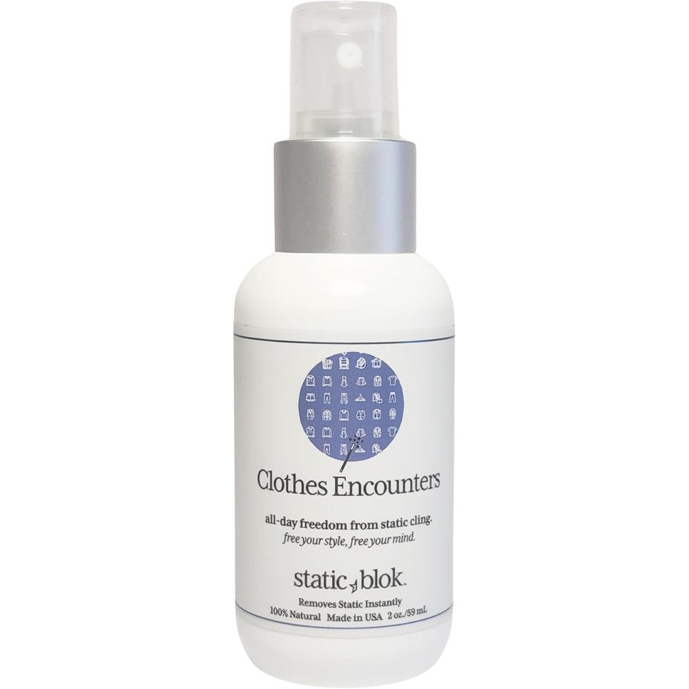 Static Blok anti static spray for clothes front view premium travel size fabric care