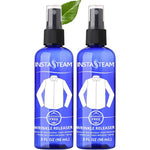 InstaSteam skin sensitive wrinkle releaser spray front view of two pack travel size bottles