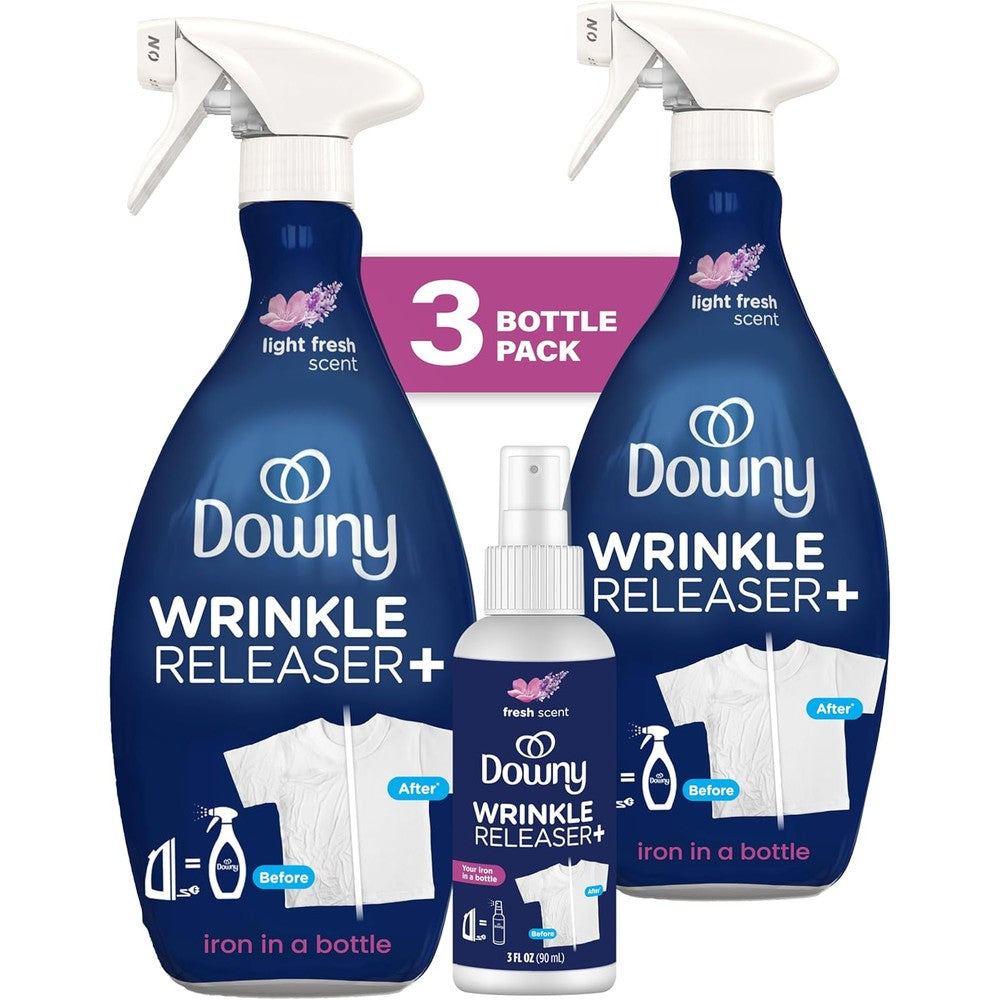 Downy Wrinkle Releaser Spray combo pack front view fabric care solution
