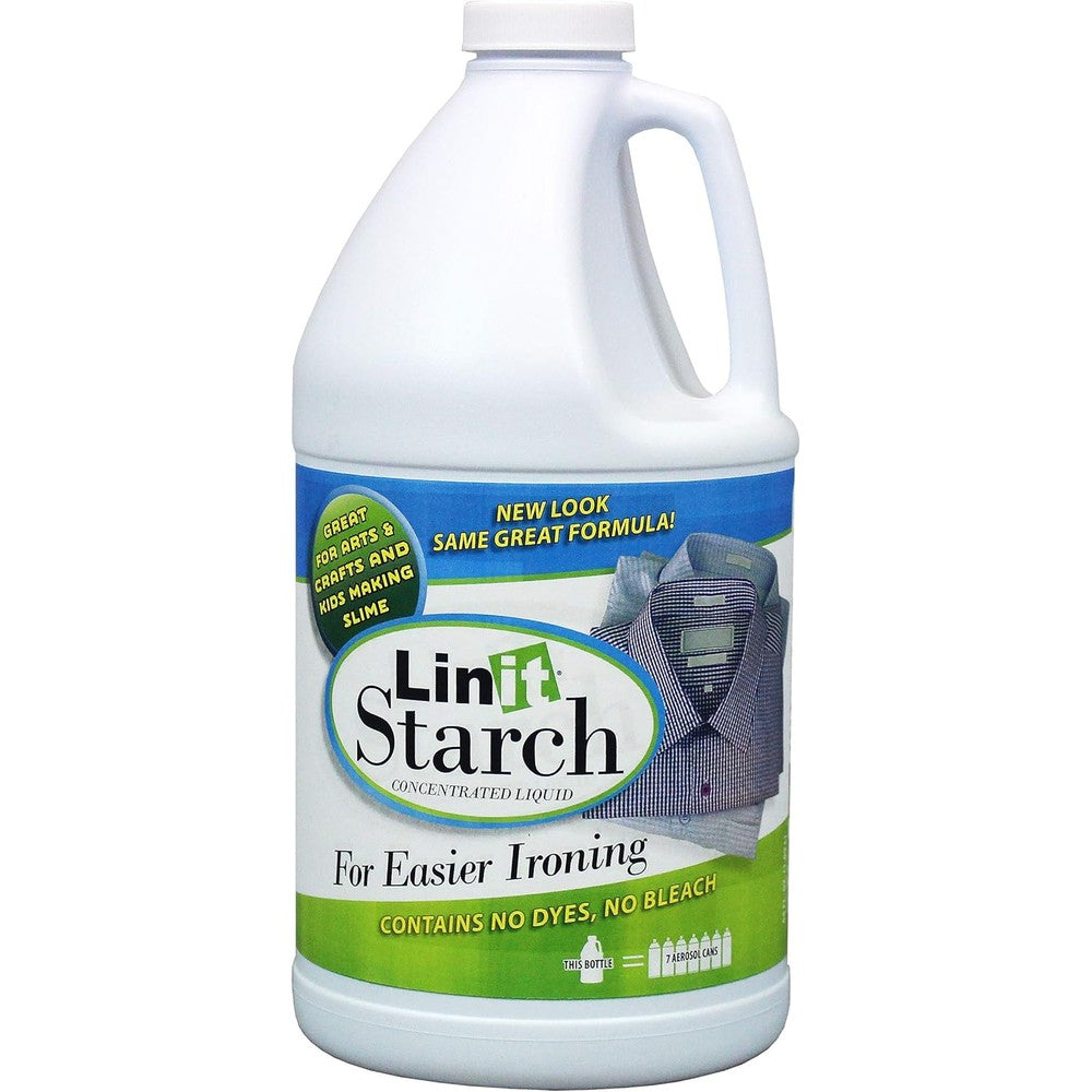 Malco Linit Starch Crisp Classic Finish 64 Ounce bottle front view laundry aid