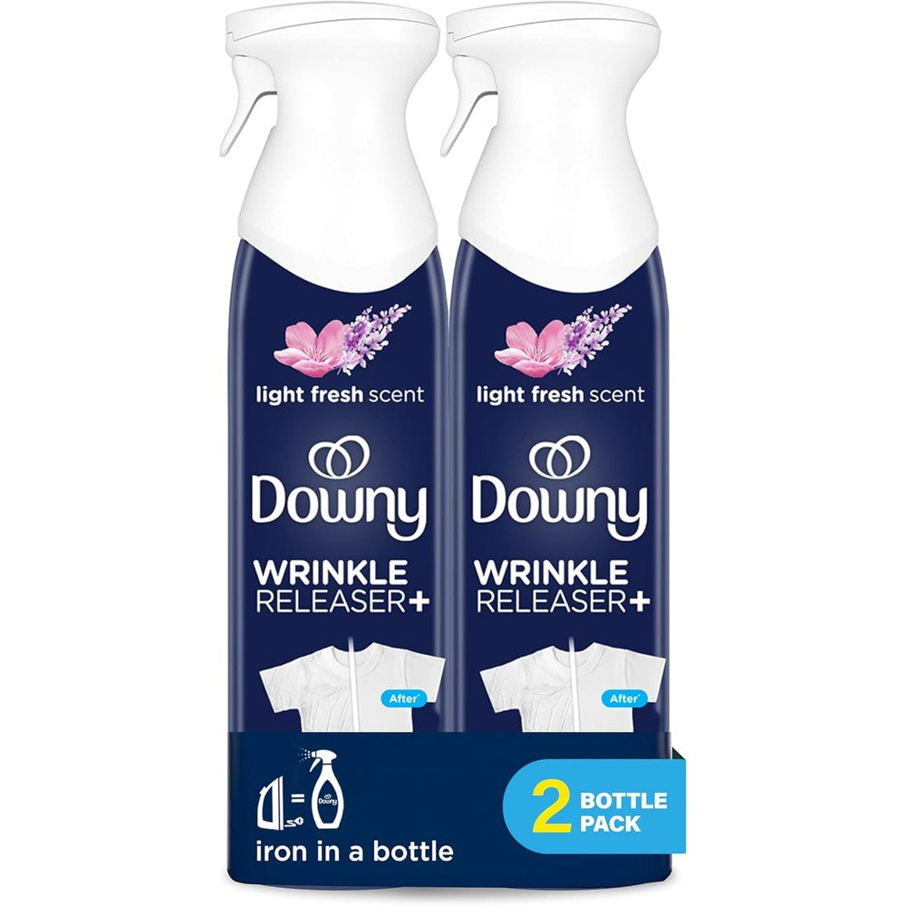 Downy Wrinkle Releaser Spray front view of the two pack set