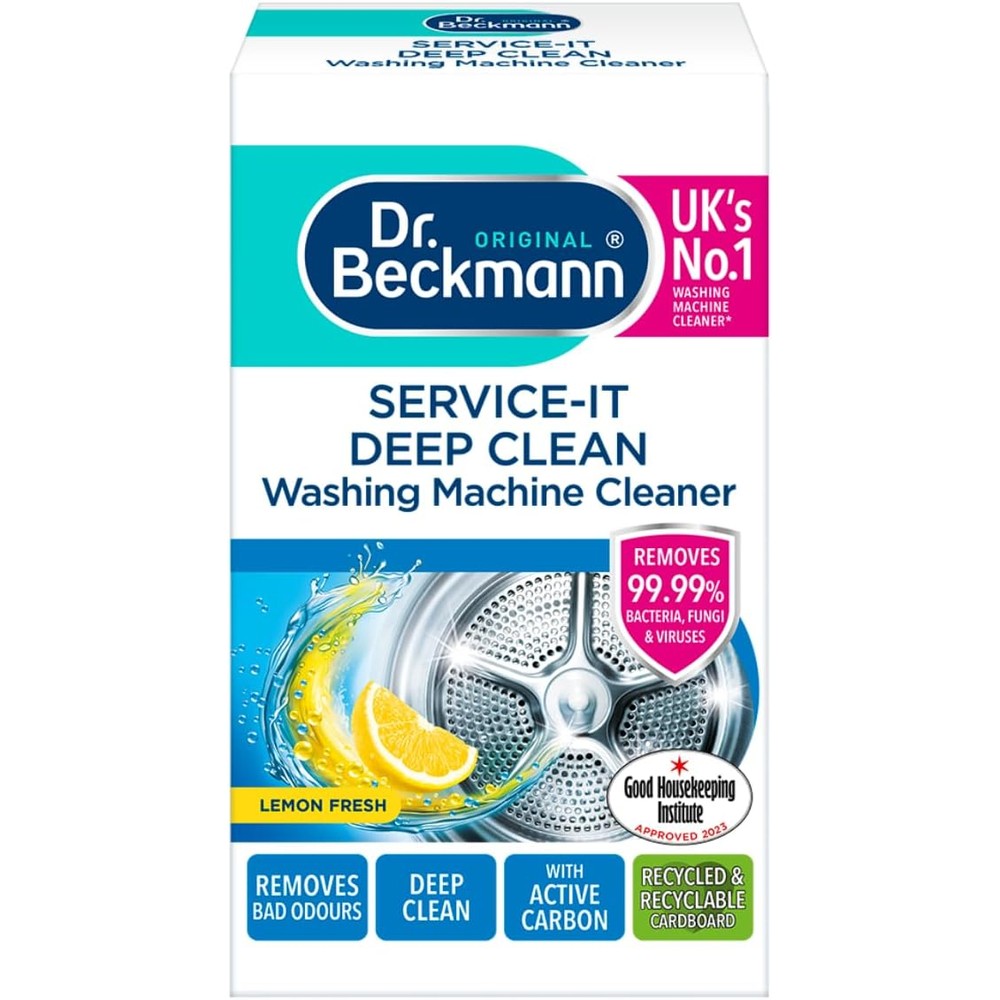 Dr. Beckmann Service-it Deep Clean Washing Machine Cleaner front packaging 250g.
