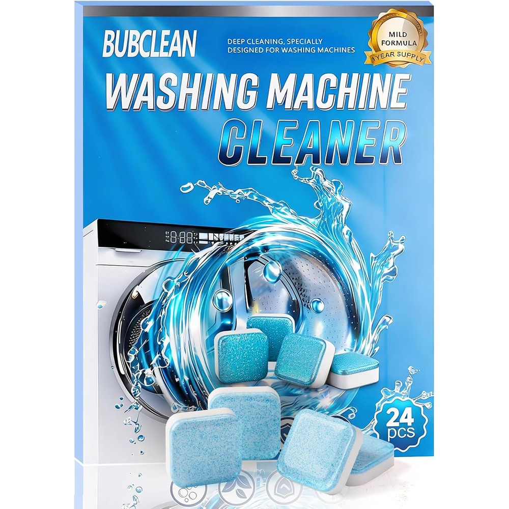 ACTIVE BUBCLEAN washing machine cleaner descaler twenty four pack front view packaging