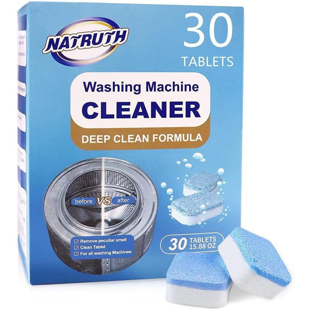 NATRUTH washing machine cleaner tablets front view pack of thirty