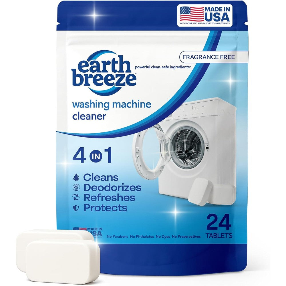 Earth Breeze Washing Machine Cleaner Tablets front packaging view