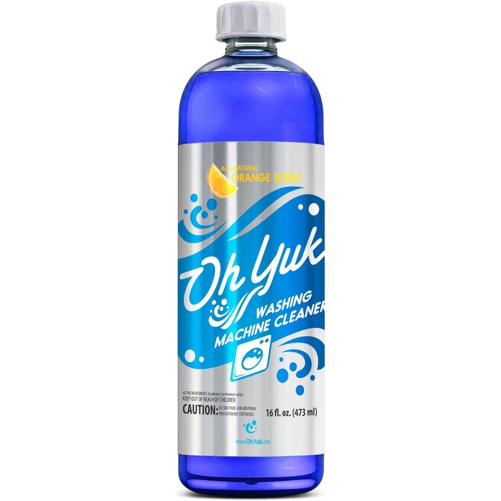 Oh Yuk Washing Machine Cleaner sixteen fluid ounce bottle front view for deep cleaning