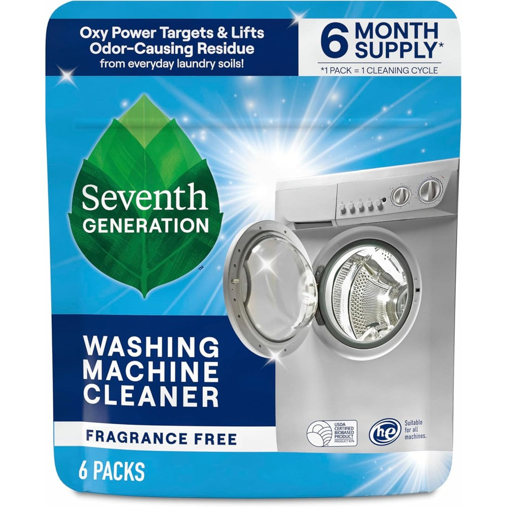 Seventh Generation Washing Machine Cleaner Free and Clear front view packaging