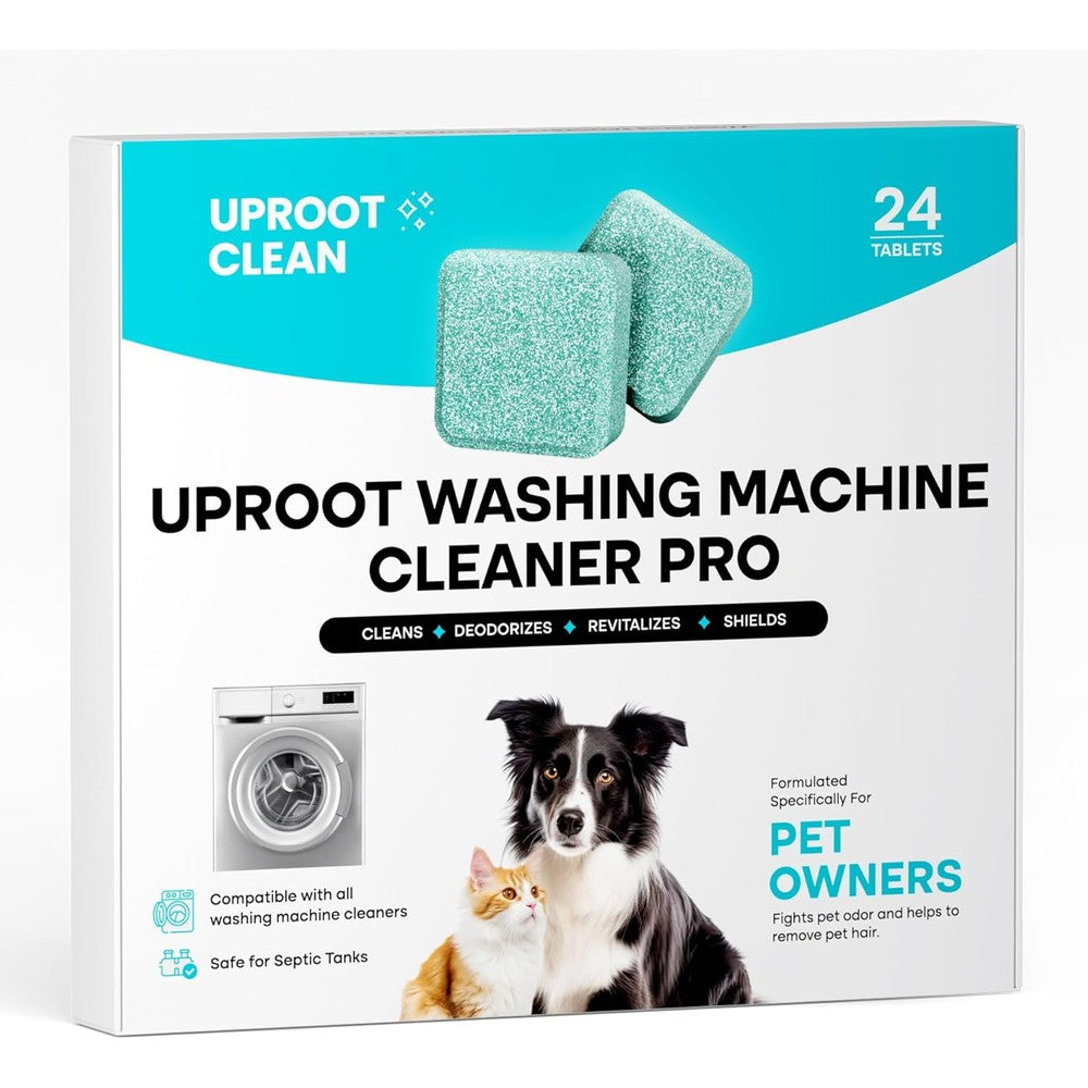 Uproot Clean Washing Machine Cleaner Tablets 24 Pack box front view