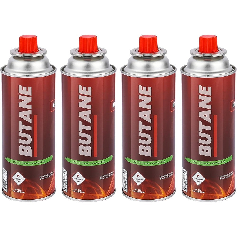 National Standard Butane Fuel Cylinders 4 pack front view for portable stoves