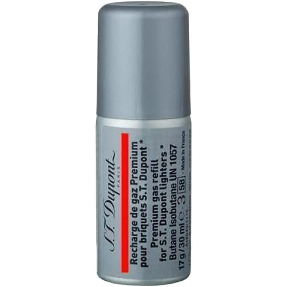 S.T. Dupont Premium Butane 30ml Red single canister front view for lighter refill