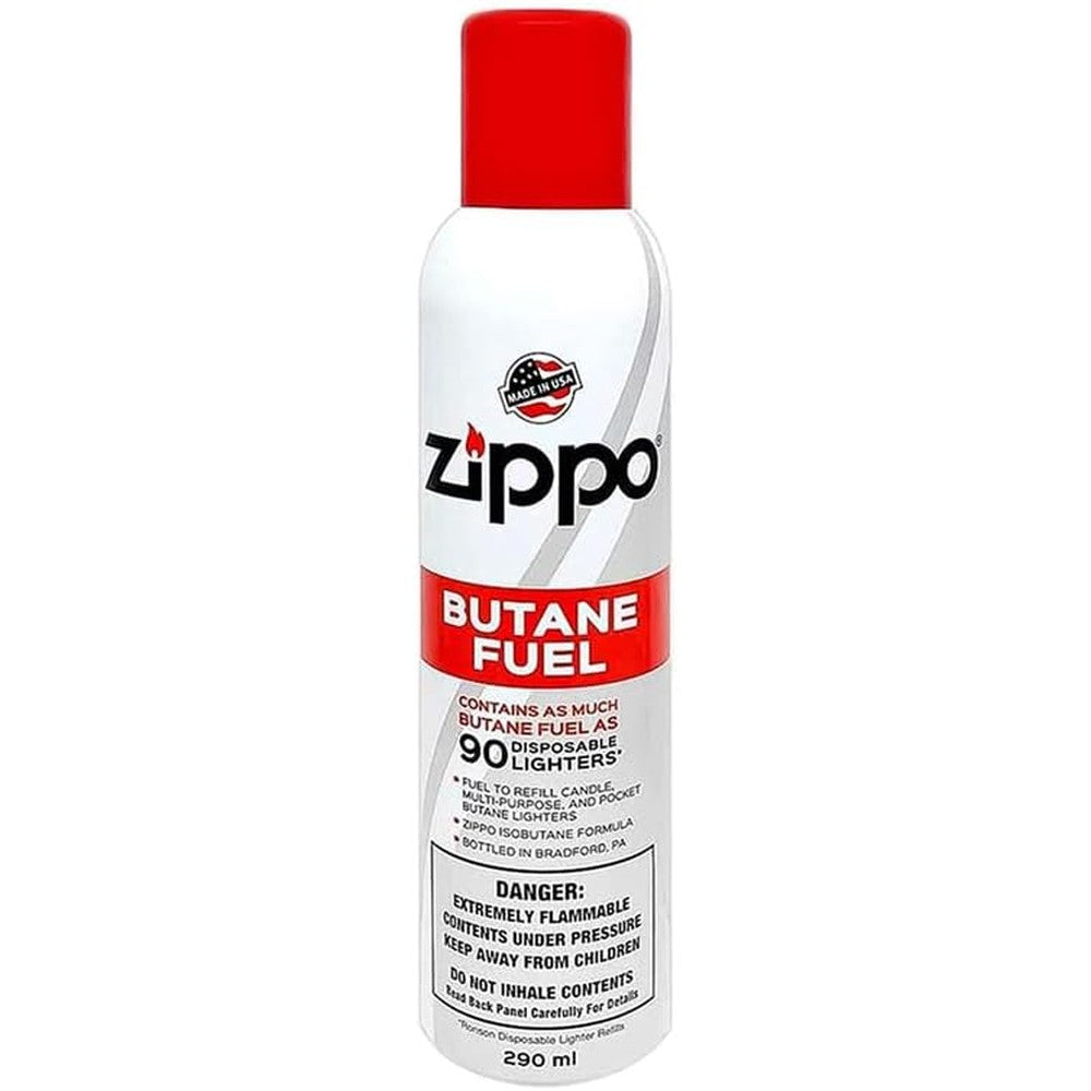 Zippo Butane Fuel 290 milliliter refill canister front view