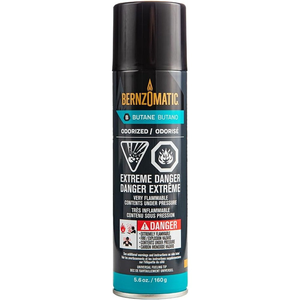 Bernzomatic Butane Fuel Refill 5.5 Ounce canister front view for torch refilling.