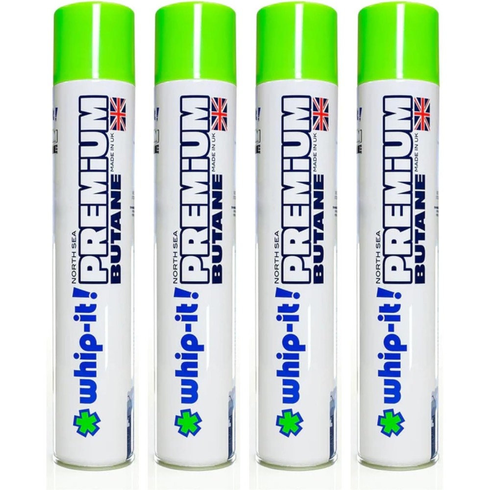 Supply Syndicate Whip-It Premium Butane 4-pack front view for torch refills