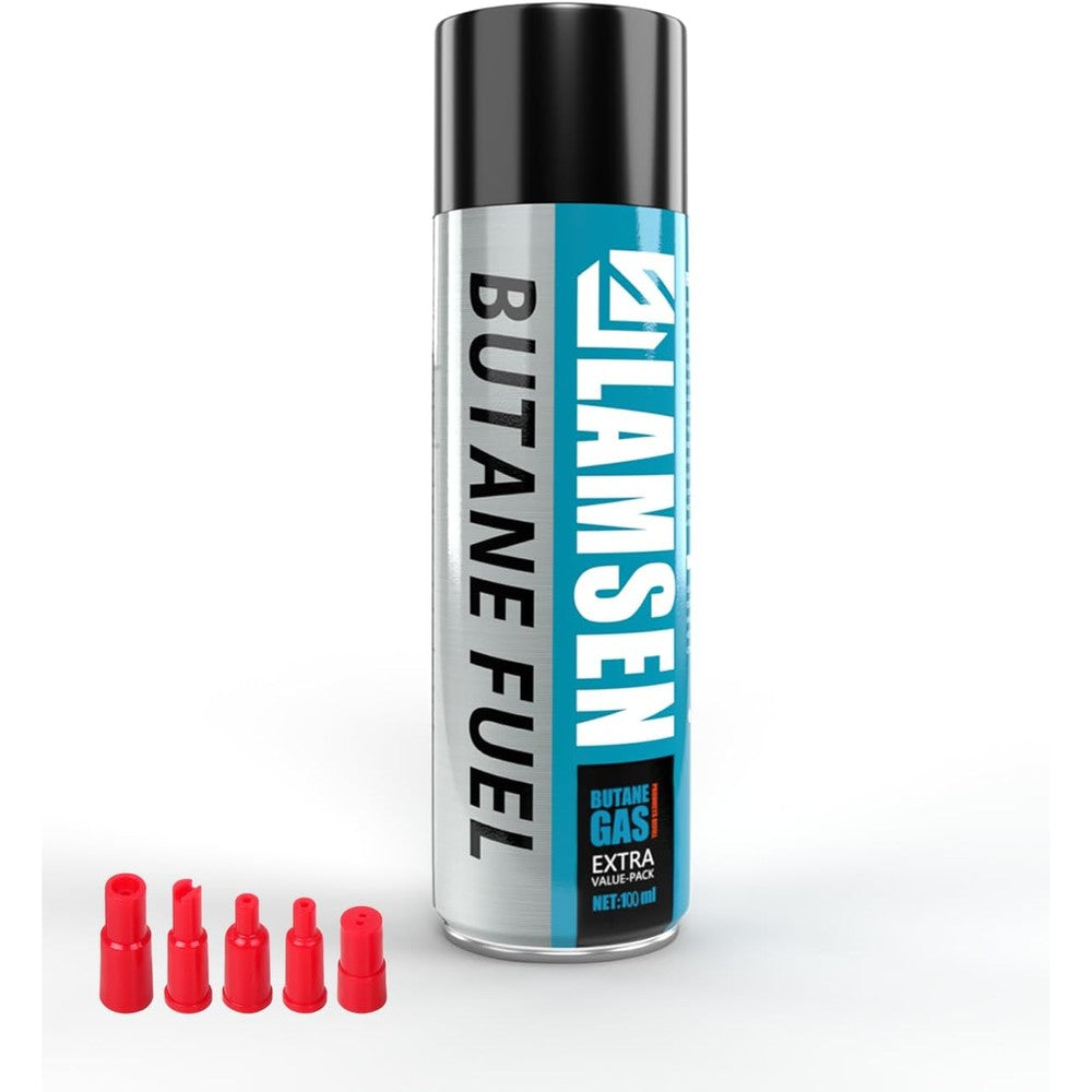 Lamsen butane fuel refill canister 100ml front view