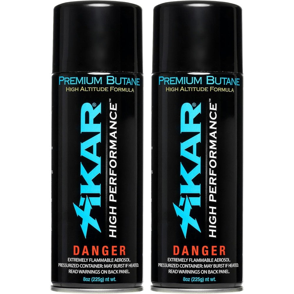 Xikar Purofine High Altitude Butane Fuel Refill front view of 400ml cans.