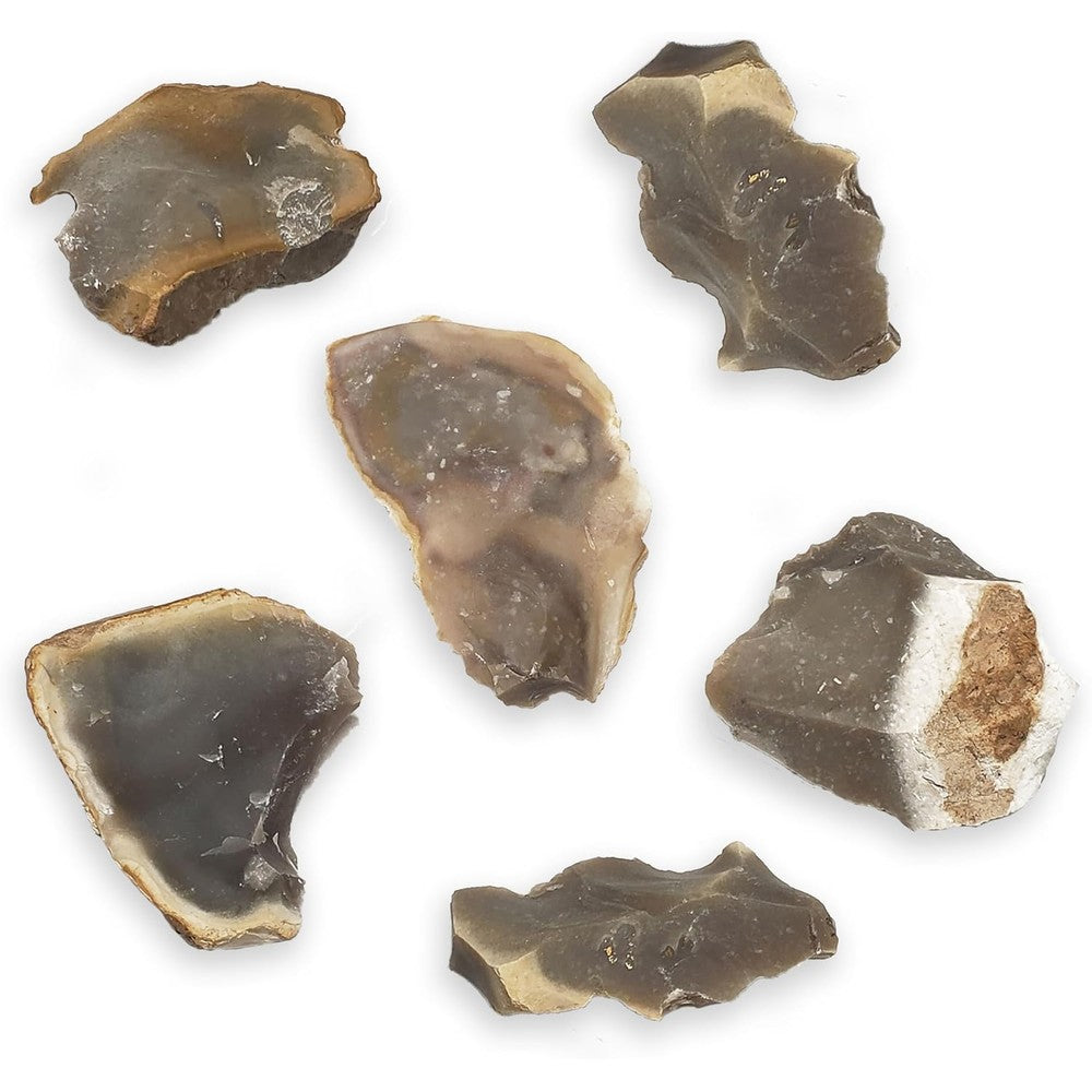 Coopers Bay Outdoors Natural Texas Chert Flint Stones front view showing 5 to 8 pieces of raw fire starting rock